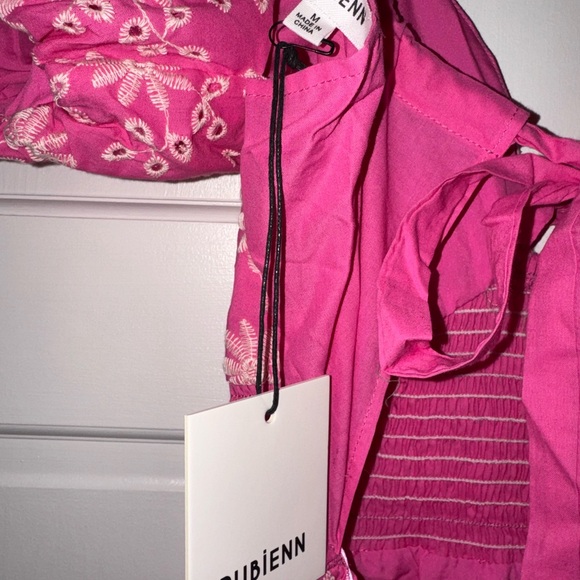 Floral Pink Puff Sleeve Dress - Picture 9 of 9